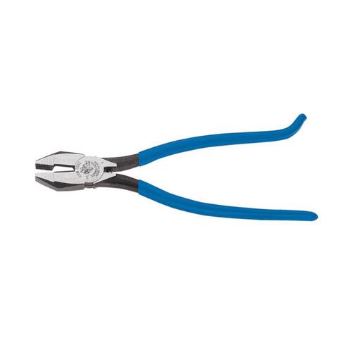 Ironworker's Plier, 9-1/4 in OAL, Blue Handle, Hook Bend Handle, 1.156 in W Jaw, 1.281 in L Jaw