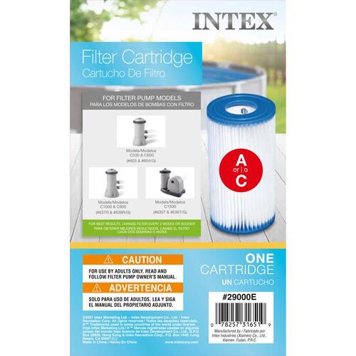Intex 29000E Pool Filter Krystal Clear 4.25" W X 8" L