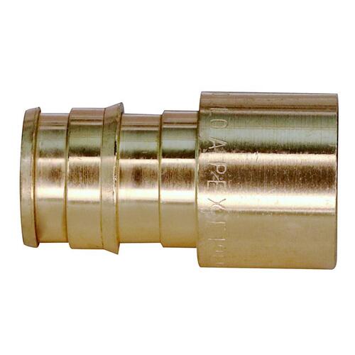 Pipe Adapter, 1/2 in, PEX-A Barb x Sweat, Brass, 200 psi Pressure