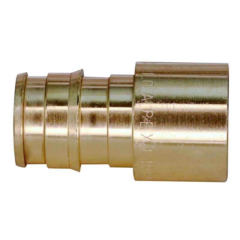 Apollo Valves EPXFS1212 Pipe Adapter, 1/2 in, PEX-A Barb x Sweat, Brass, 200 psi Pressure