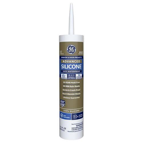 Advanced Silicone 2 10.1 oz. White Window and Door Silicone Sealant Caulk