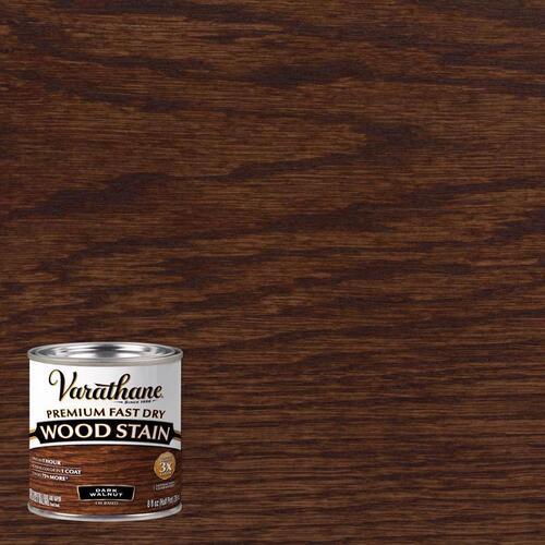 Fast Dry Wood Stain Premium Dark Walnut Oil-Based 0.5 pt Dark Walnut - pack of 4