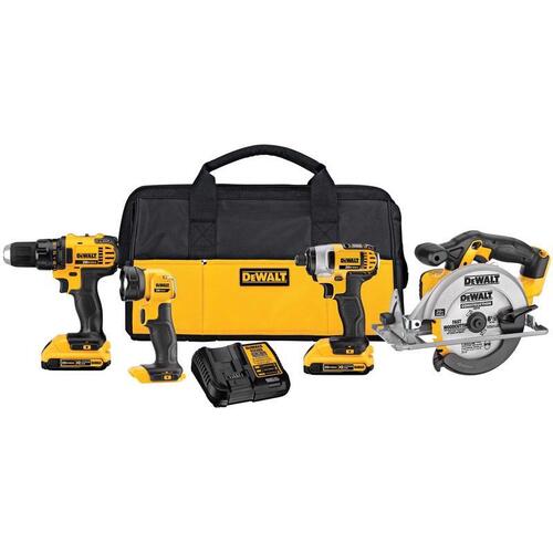 Combo Kit 20V MAX 20 V Cordless Brushed 4 Tool