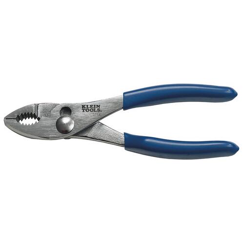 Klein Tools D511-6-XCP3 Slip Joint Pliers 6.6" Nickel Chrome Steel Blue - pack of 3