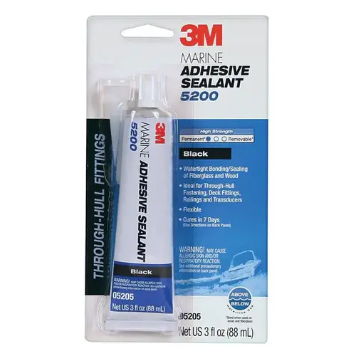 Marine Adhesive/Sealant Black Paste 3 oz Tube