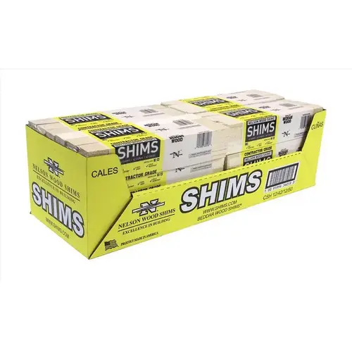 Nelson CSH12/42/12/48B-XCP12 Shim, 12 in L, Wood - pack of 504