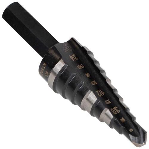 Step Drill Bit High Speed Steel Double Flute