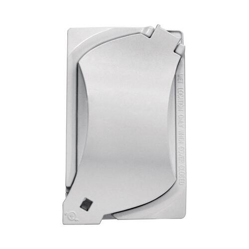 Universal Cover Rectangle Metal 1 gang Wet Locations White