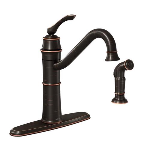 Moen 87999BRB Wetherly Series Kitchen Faucet, 1.5 gpm, 1-Faucet Handle, Stainless Steel, Mediterranean Bronze