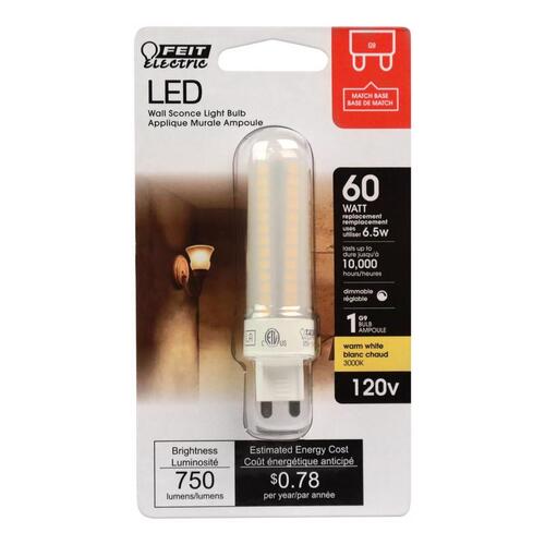 LED Bulb LED Specialty T4 G9 Warm White 60 Watt Equivalence Frosted