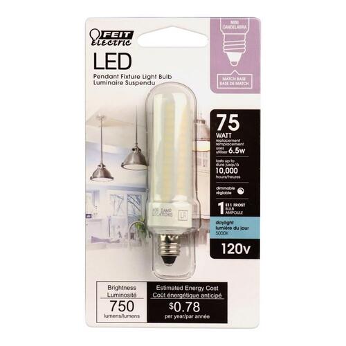 LED Bulb LED Specialty Tube E11 Daylight 75 Watt Equivalence Frosted