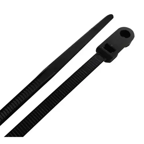 Cable Tie 8" L Black Black