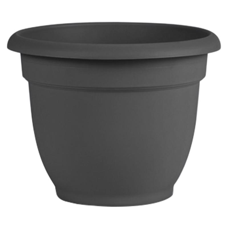 Bloem AP12908 Ariana AP1260 Self-Watering Planter, 12 in Dia, 13 in W, Round, Plastic, Peppercorn