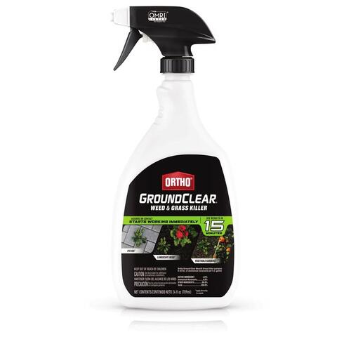 GROUNDCLEAR Weed and Grass Killer, Liquid, Spray Application, 24 oz Bottle