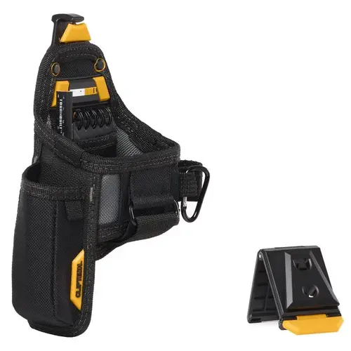 Tool Bag 7" W X 9" H Polyester Tape Measure/All Purpose Pouch 7 pocket Black Black
