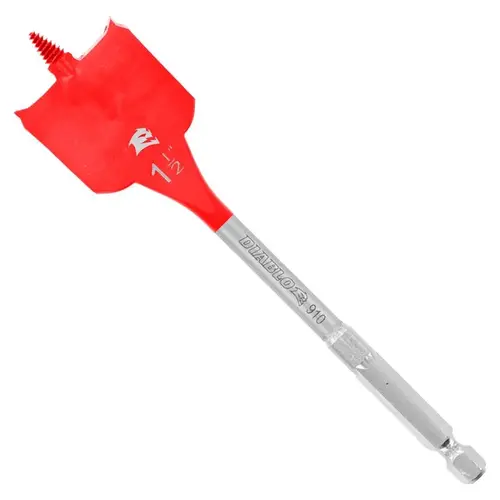 SPEEDemon Spade Drill Bit, 1-1/2 in Dia, 6 in OAL, 10 mm Dia Shank, Hex Shank Pair