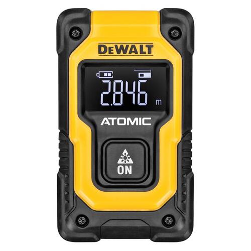 DEWALT DW055PL Atomic Compact Series Pocket Laser Distance Measurer, 55 ft, LCD Display Black/Yellow