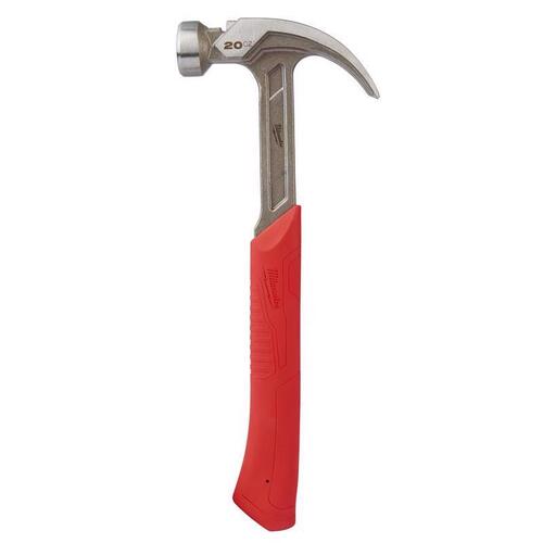 20 Oz. Smooth-Face Curved Claw Hammer with Steel Handle