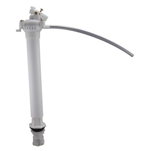 Toilet Ballcock, Plastic, Anti-Siphon: Yes, For: 12 in or Higher Toilet Tank White