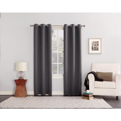 Sun Zero AC-NORWICH84CHR Blackout Curtains Norwich Gray 80" W Gray