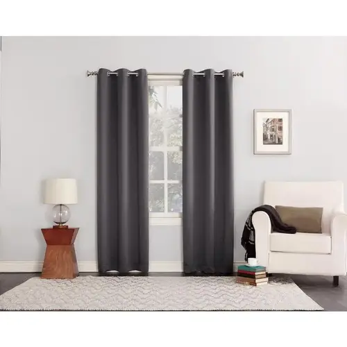 Sun Zero AC-NORWICH84CHR-XCP2 Blackout Curtains Norwich Gray 80" W Gray - pack of 2