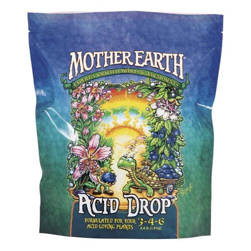 Mother Earth HGC733956 Acid Drop Hydroponic Plant Supplement, 4.4 lb Bag, Solid, 3-4-6 N-P-K Ratio