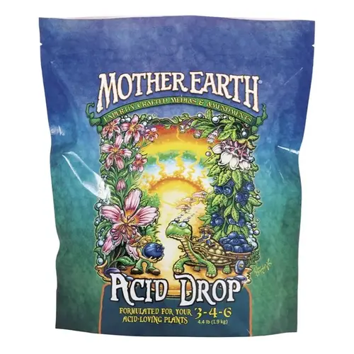 Acid Drop Hydroponic Plant Supplement, 4.4 lb Bag, Solid, 3-4-6 N-P-K Ratio Light Brown Meal