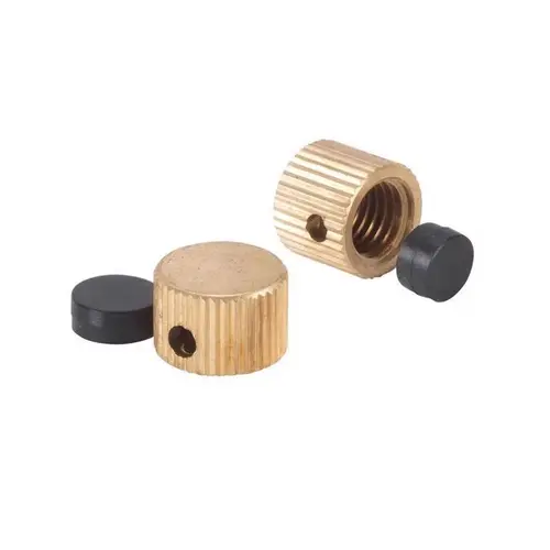 Brass Drain Cap Set, Lead-Free, For Ball/Gate/Stop Valves, 2 Sizes with Gaskets Pair