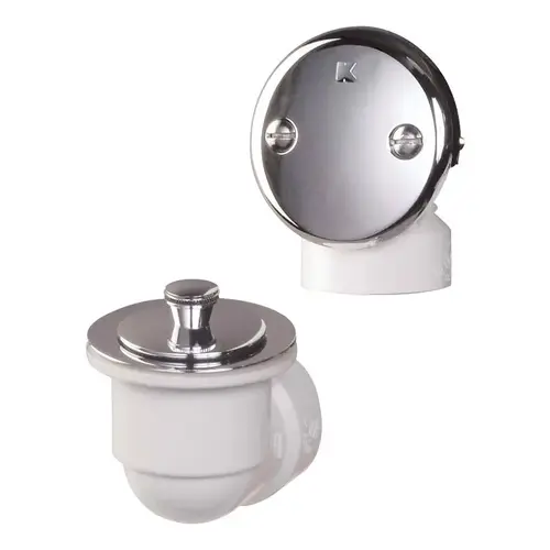 Bath Drain Half Pack 1-1/2" D Polished Chrome PVC Polished Chrome