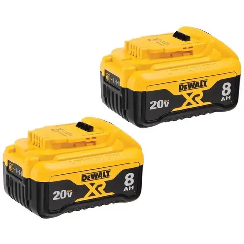 Battery, 20 V Battery, 8 Ah, Includes: (2) DCB208 20 V MAX Lithium-Ion Batteries Pair