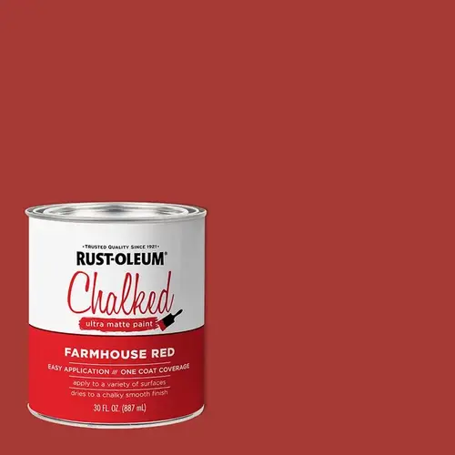 CHALKY Paint, Ultra Matte, Farmhouse Red, 30 oz, Can