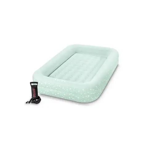 Kids Travel Bed Twin Pump Included Blue Beige