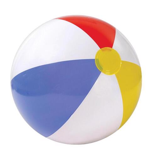 Beach Ball Multicolored Vinyl Inflatable Glossy Panel Multicolored