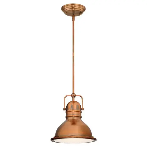 Westinghouse 63084A Mini Pendant Light, 120 V, 1-Lamp, LED Lamp, 800 Lumens Lumens, 3000 K Color Temp, Metal Fixture
