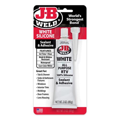 J-B Weld 31312 Silicone Adhesive Sealant, 3 oz, Gel