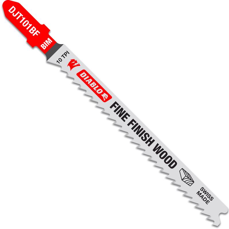 Diablo DJT101B5 Jig Saw Blade, 4 in L, 10 TPI, High Carbon Steel Cutting Edge - pack of 5