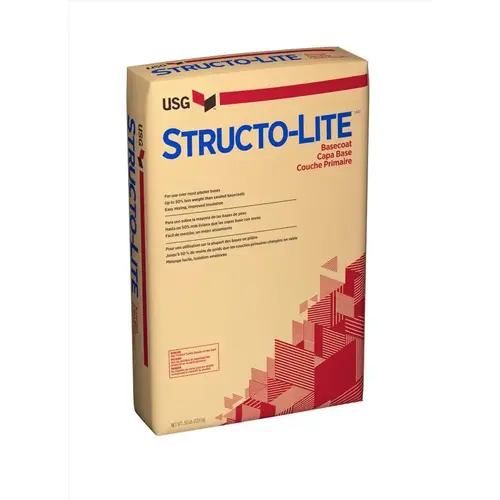 USG 163841040 Basecoat Plaster STRUCTO-LITE White All Purpose 50 lb White