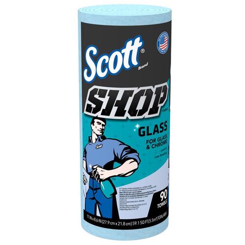 SCOTT 32896 Glass Towel, 11 in L, 8.6 in W