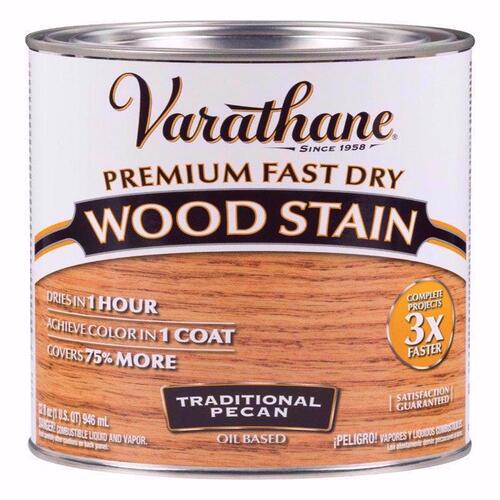 Fast Dry Wood Stain Premium Traditional Pecan Oil-Based 1 qt Traditional Pecan - pack of 2