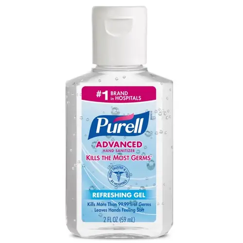 Advanced Hand Sanitizer Unscented Scent Gel 2 oz - pack of 24