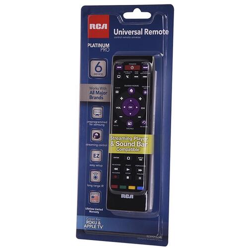 RCA RCRPST06GBE Universal Remote Control Programmable