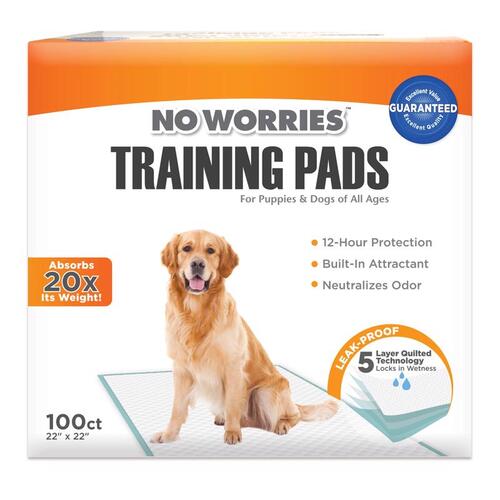 Humane Society 100526841 Disposable Pet Waste Pads No Worries Plastic Multicolored
