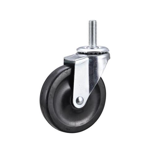 Caster 4" D Swivel Soft Rubber 115 lb Black