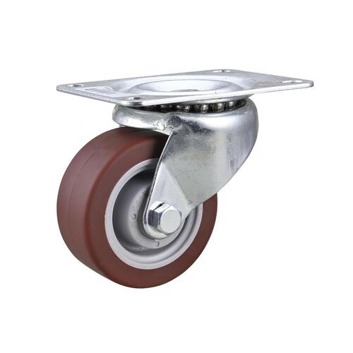 Rigid Caster 3" D Swivel Hard Rubber 210 lb Gray