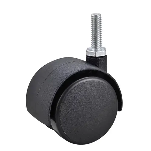 Projex 9733 Twin Caster 2" D Swivel Plastic 75 lb Black/Silver