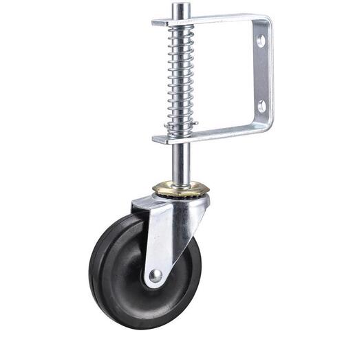 Projex 9785 Gate Caster 4" D Swivel Hard Rubber 125 lb Black/Silver