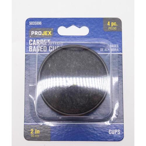 Caster Cup Plastic Black Round 2" W Black