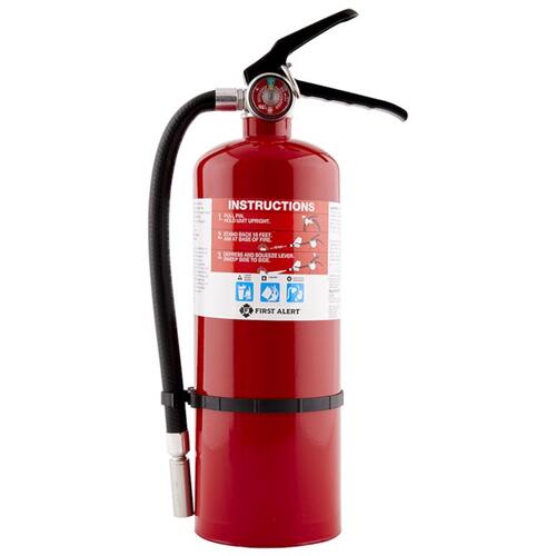 Rechargeable Fire Extinguisher, Red, 2A: 10-B:C