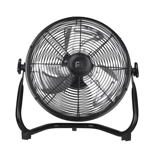 High Velocity Floor Fan 16.5" H X 12" D 3 speed Black