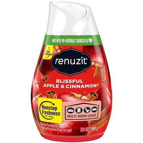 RENUZIT 2764027 Whole House Air Freshener Blissful Apple Cinnamon Scent 7 oz Gel